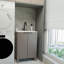 Armoire de salle de bain brune 24 po-136923644