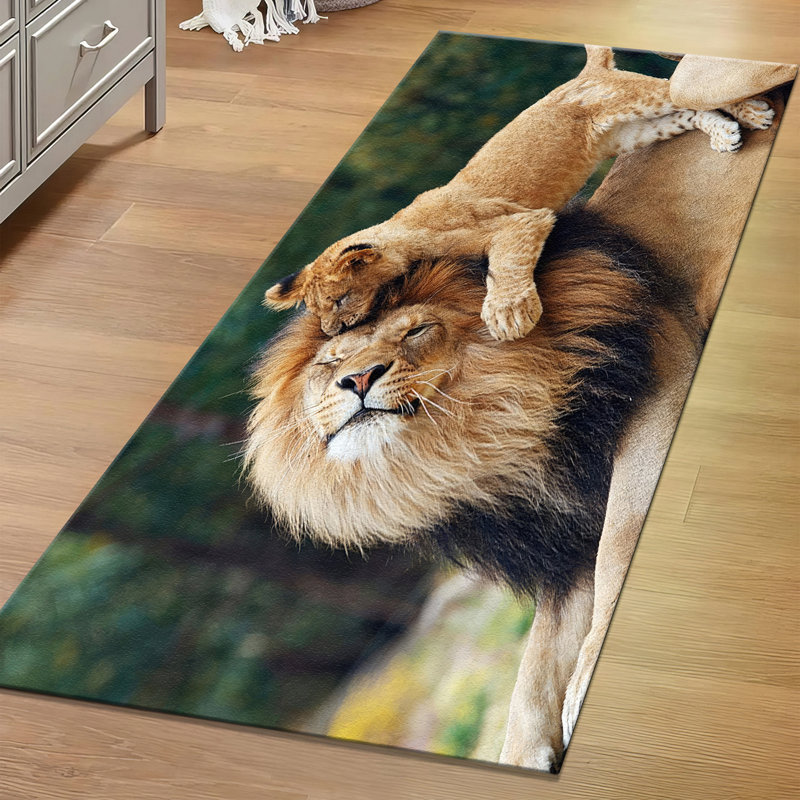 Non-Woven Soft Printed Rug with Elegant Floral Design in Subdued Hues Perfect for Enhancing Any Living Room or Bedroom Decor
