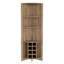 Armoire de coin Essential, trois tablettes, huit porte-bouteilles encastrés, deux tablettes latérales-111836250