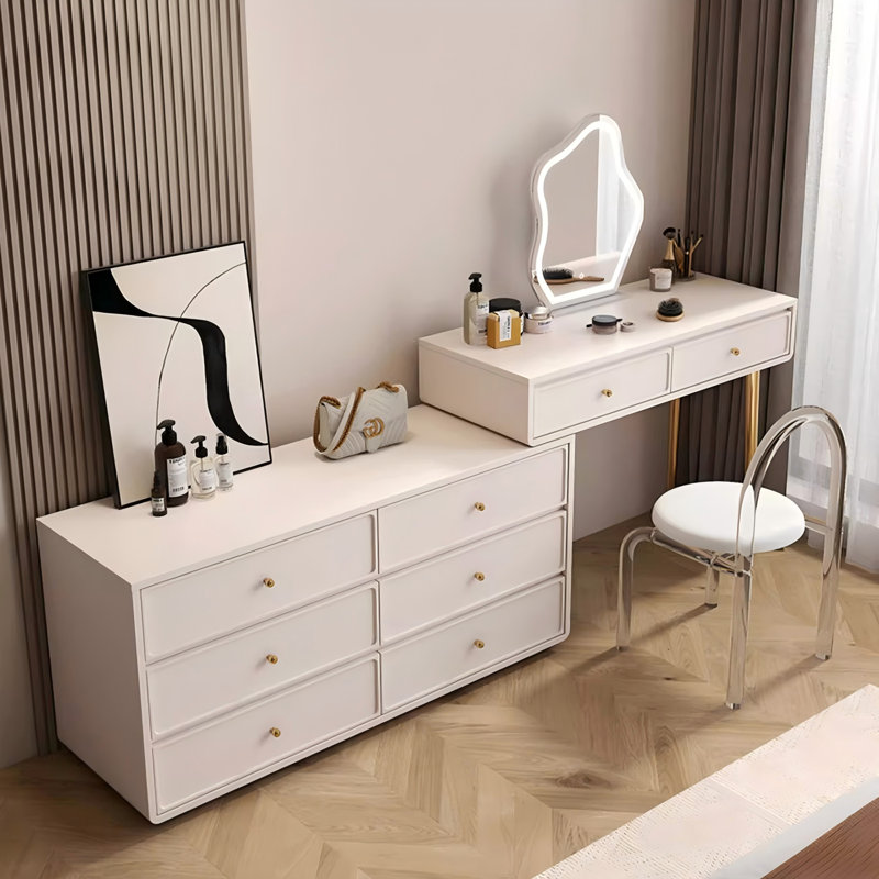66.93"Luxury Vanity and Chest Combination