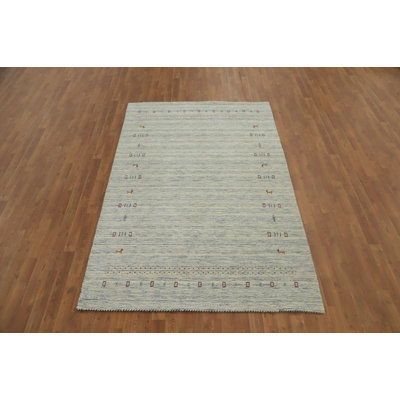 Stylish Gabbeh Style Area Rug 5x8 Combining Minimalism and Traditional Charm