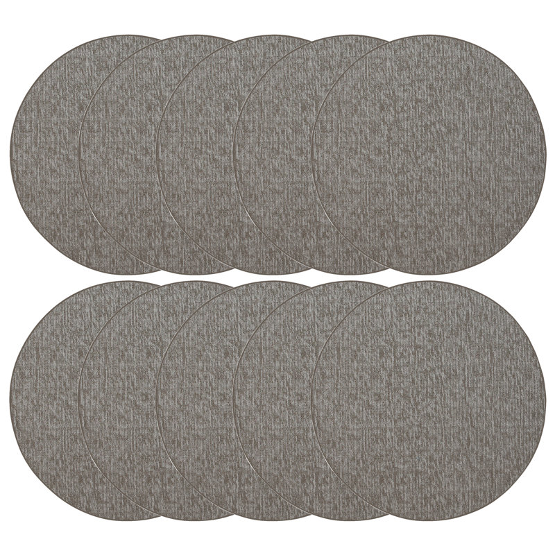 Ensemble de tapis intérieur / extérieur en nylon touffeté à la machine Brownell, Rond 1 pi 6 po