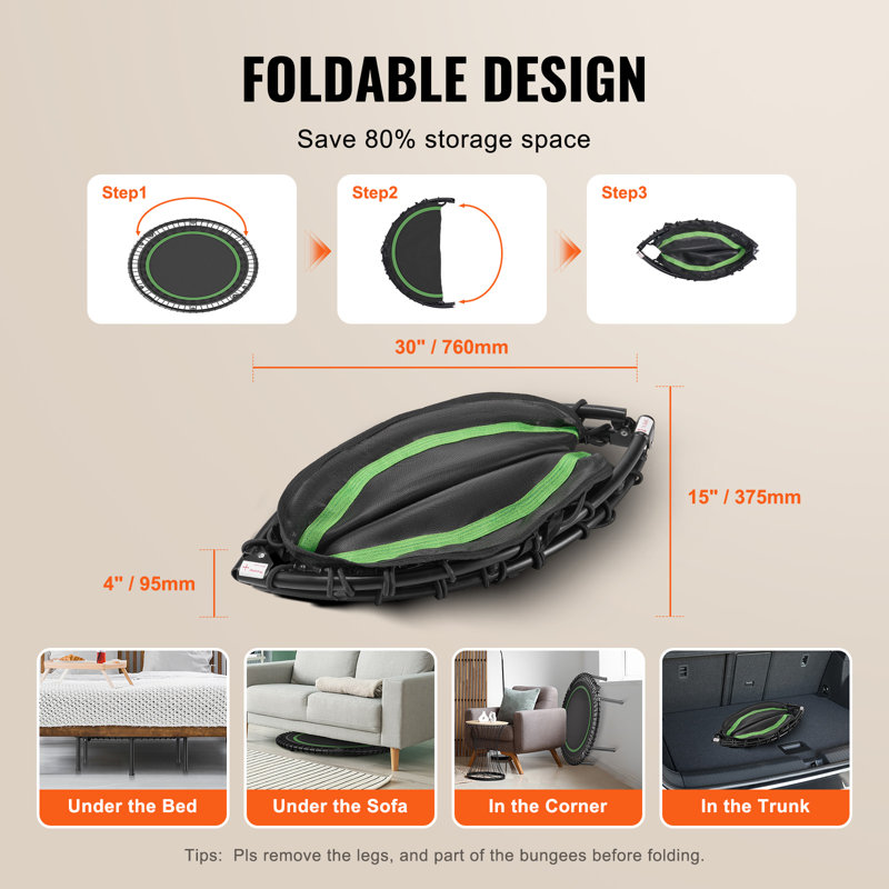 VEVOR ft Round Fitness Trampoline