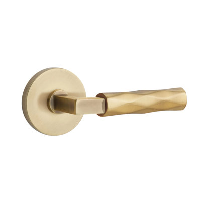Mortaise intérieure de passage Emtek Select avec rosette à disque et tige carrée en L, levier Tribeca
