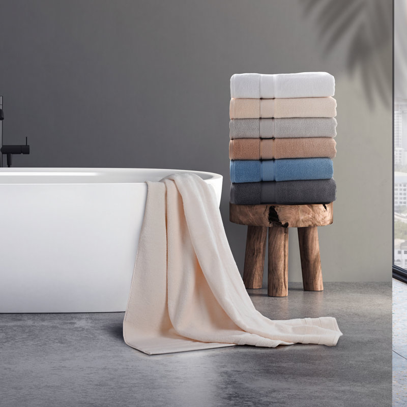 Ensemble de serviettes de bain en coton 8 pièces Kathy Ireland, 4, Blanc