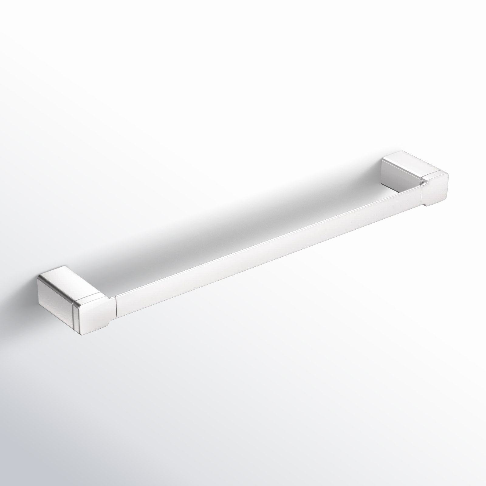 90 Degree 24" Wall Mounted Towel Bar, Chrome, 24"