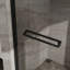Porte de douche 60 po X 72 - Verre trempé transparent, noir mat, attrayant aluminium noir de 60 po x 72 po, coulissant en douceur
