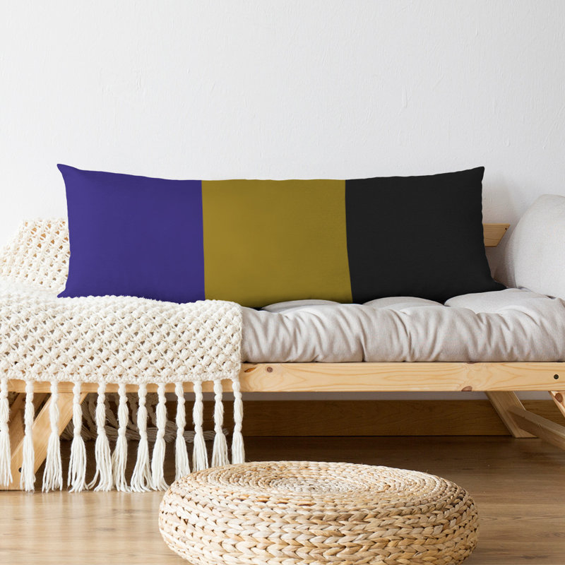 Polyester Medium Pillow, Baltimore Football, Dark Purple/Black/Yellow