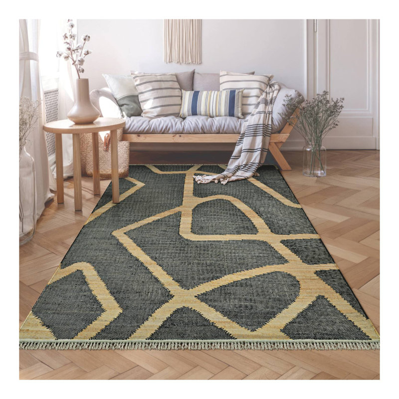 Tapis d'intérieur fait à la main Nevels Hamar, Rectangle 6 pi x 9 pi