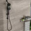 Pomme de douche à effet de pluie 4,7 po et douche à main 7 po, noir mat avec housse de barre coulissante réglable-118767984