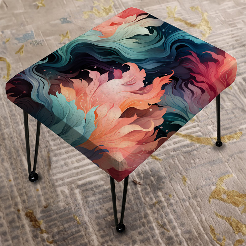 Coral Illusion - motif tropical - repose-pieds rectangulaire tropical