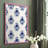 Indigo Bloom Pattern II Framed Print - Solid Wood-980129479-980129476