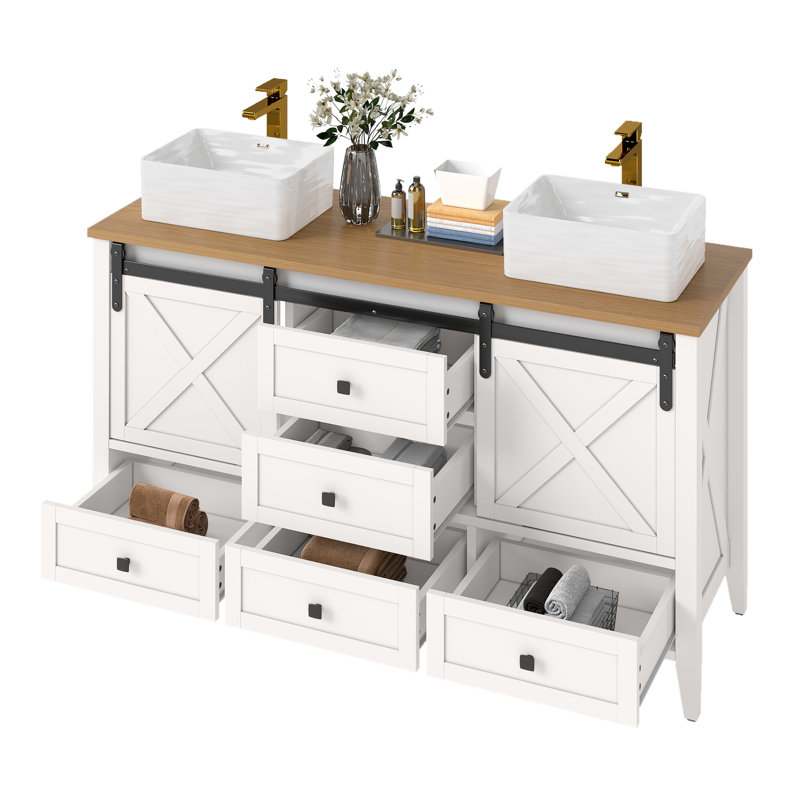  60" Bathroom Vanity With Double Sink