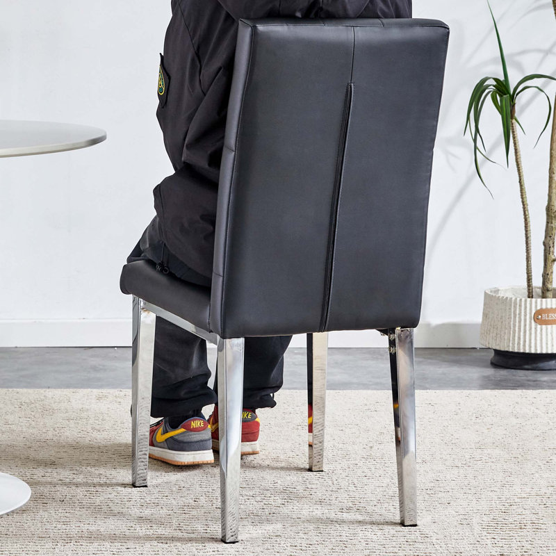 Ensemble de chaises de salle à manger 8 pièces, Noir