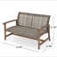 Causeuse en bois et osier Hampton-1019554961