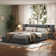Platform Bed Frame With Wide Headboard, Reading Lamp And Usb Port