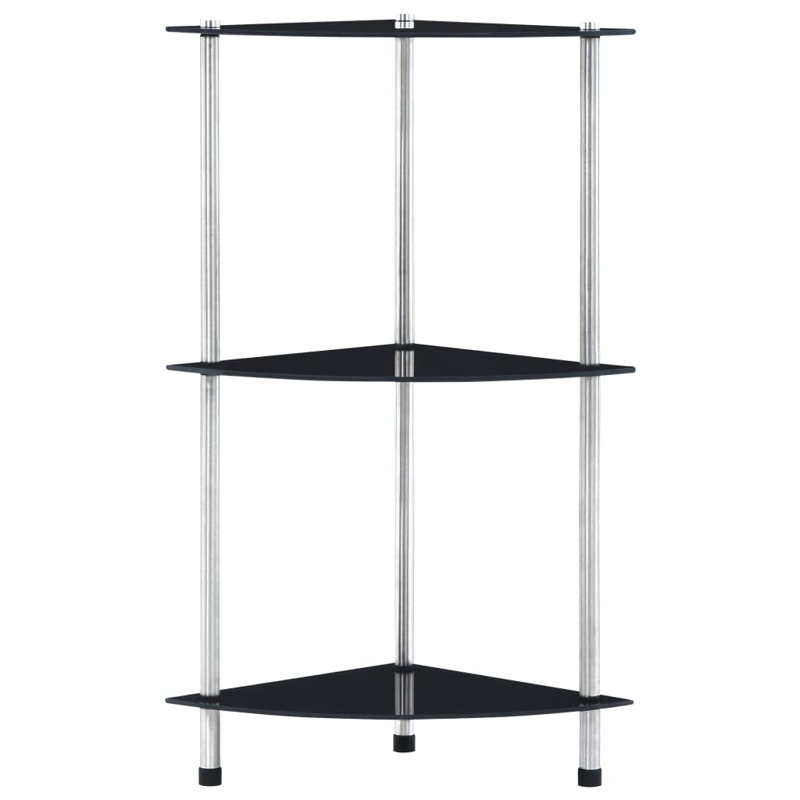 Sisson 76.2cm W Metal Shelving Unit, Black