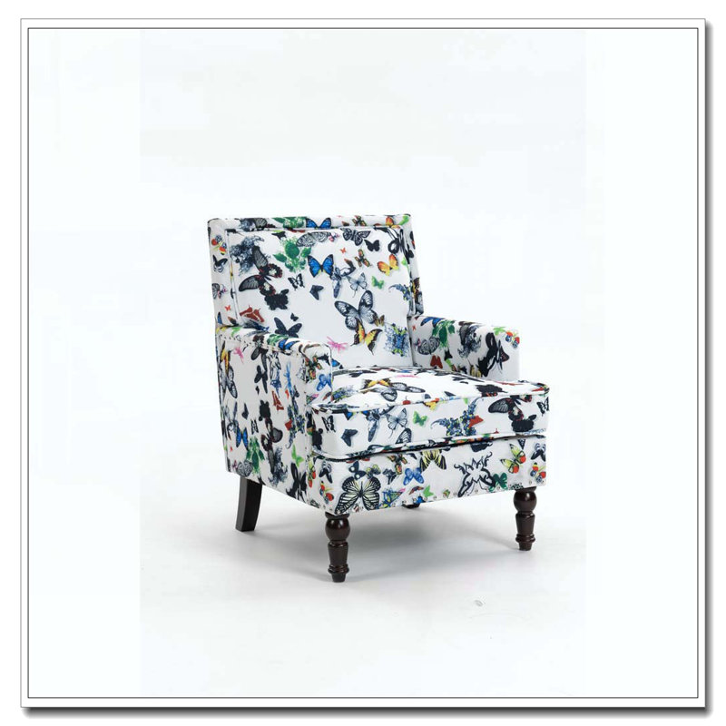Chaise d'appoint rembourrée, Blanc