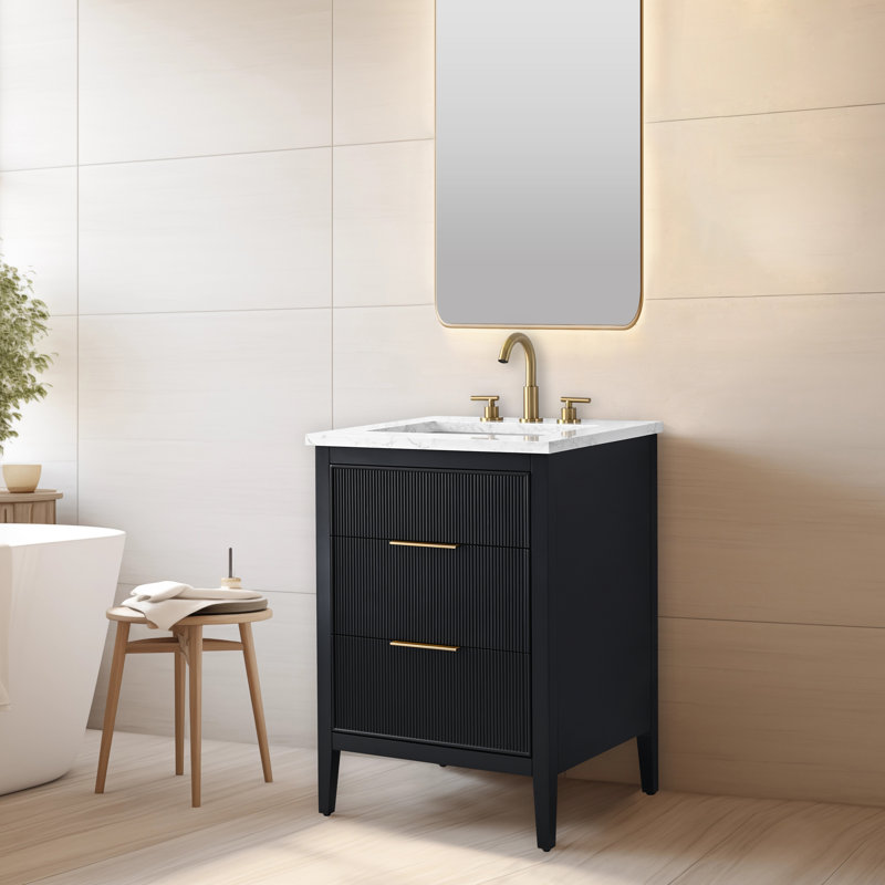 Emma 24" W Single Vanity, Black