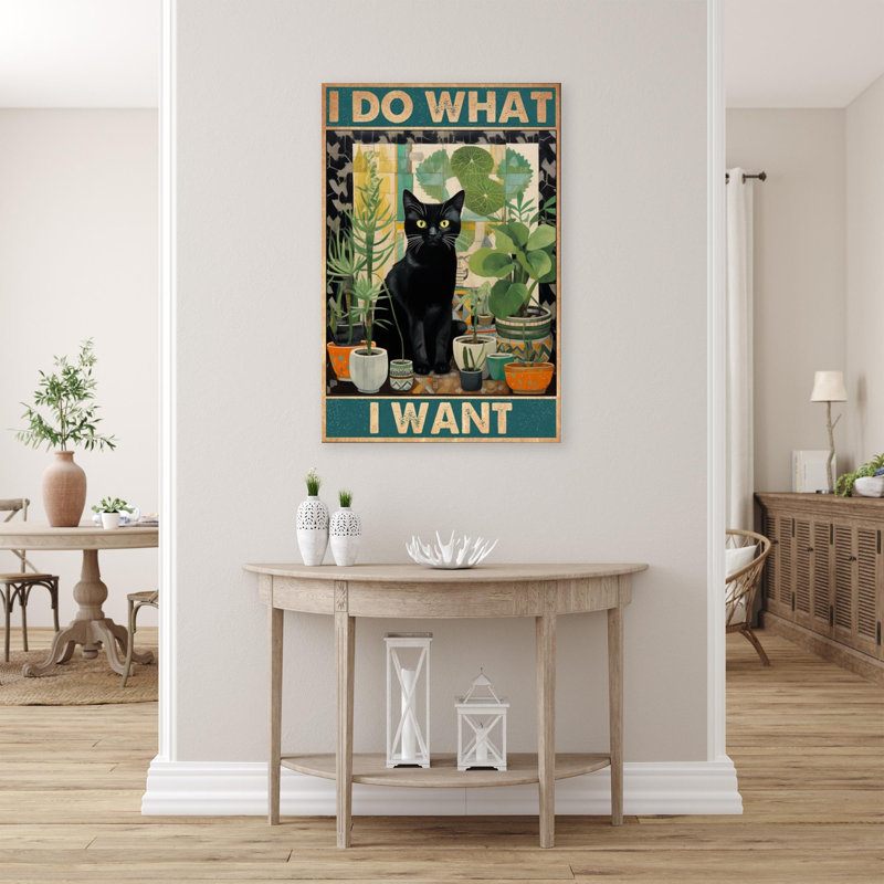 Leolani «Black Cat I Do What I Want» sur impression sur toile, H 20 po x l 16 po x P 1,25 po