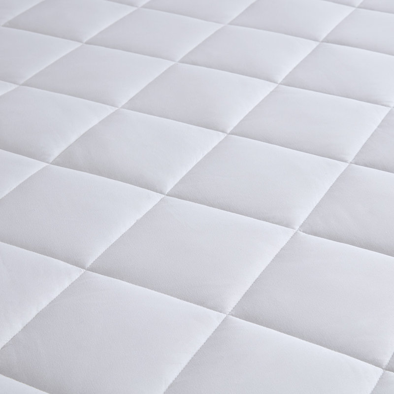 White Chartier Brushed Hotel King Mattress Pad, Hotel King