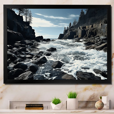 Berkay Canada, rivage rocheux sur toile