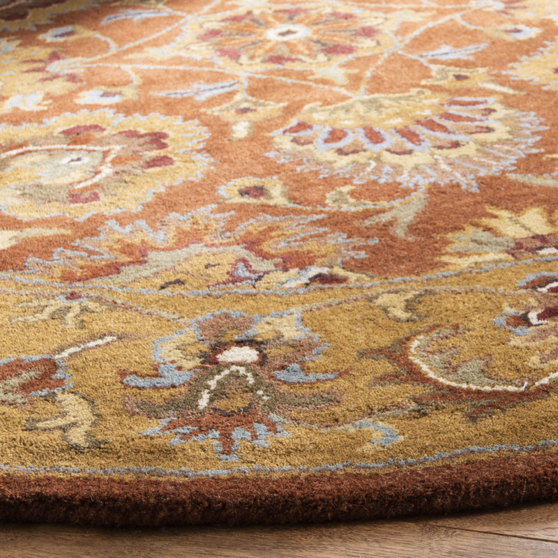 Balthrop Hand Tufted Wool Oriental Rug, Round 6'