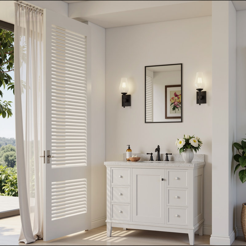 Lunara Metal Framed Rectangle Bathroom Wall Mirror with Tempered Glass, 24" x 16"