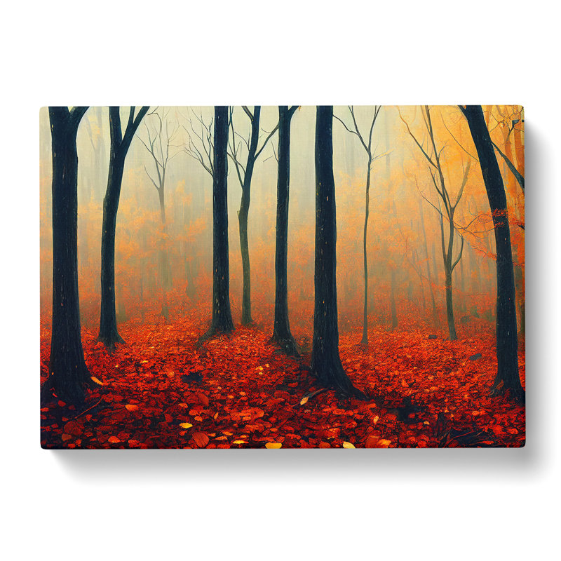 Seductive Autumn Forest - Wrapped Canvas, 35cm H x 50cm W x 3cm D