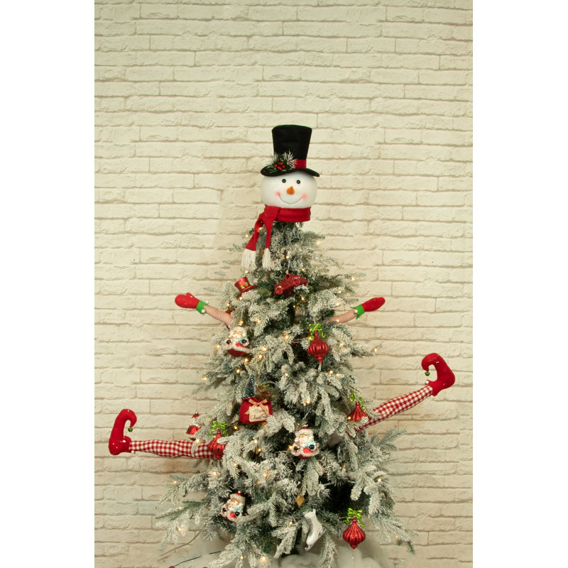 Surmatelas arbre bonhomme de neige avec chapeau