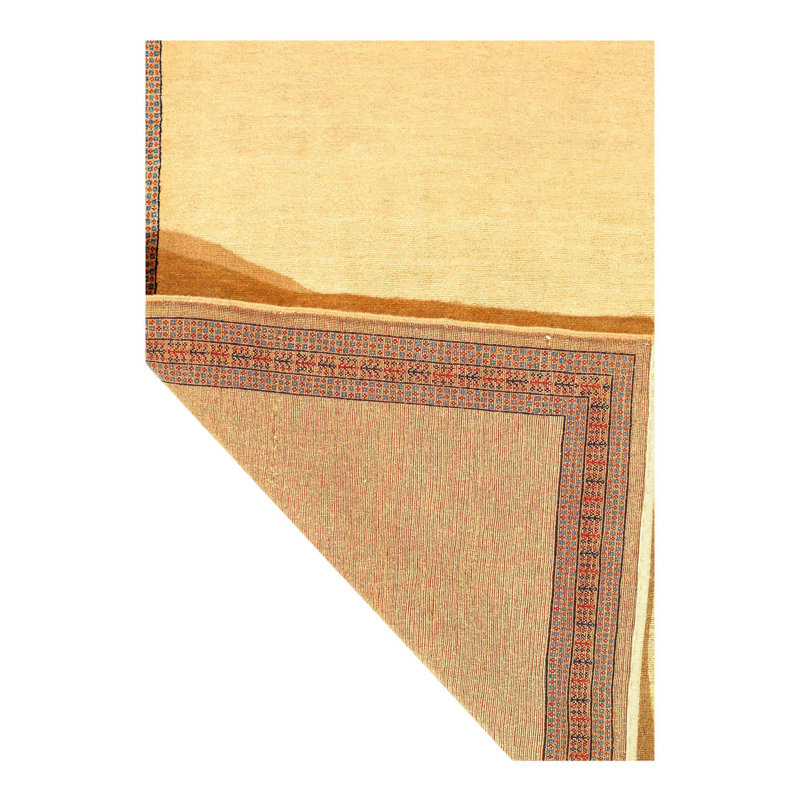 Canvello Ivory Fine Hand Knotted Silkroad Gabbeh 3'6'' X 4'11''
