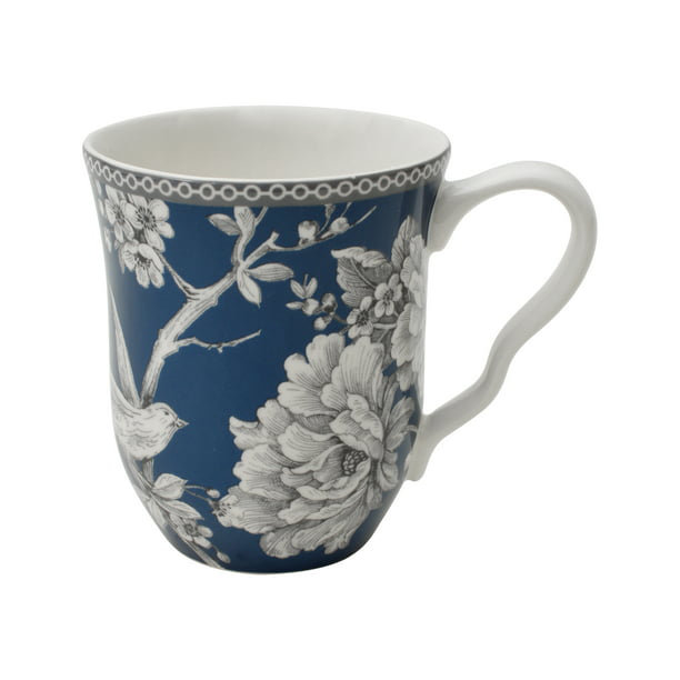 Adelaide Toile Porcelain 16-Piece Dinnerware Set in Dark Blue