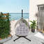 Fauteuil hamac suspendu en rotin avec support robuste et coussin amovible doux-1645523075-1645523077