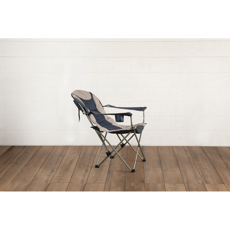 Fauteuil de camping inclinable avec sac de transport Manuel, Bleu marine / gris argent