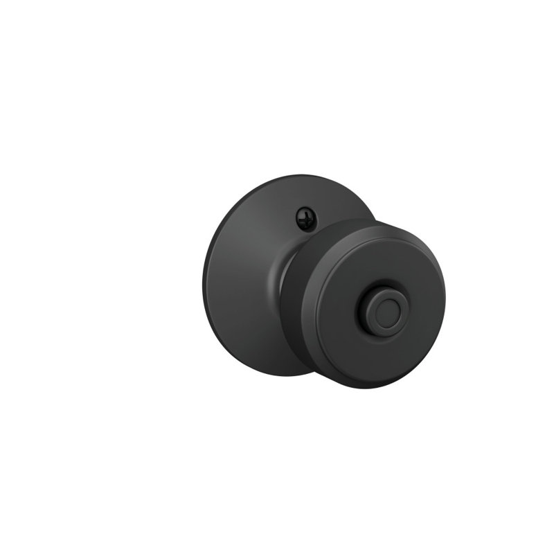 Bowery Privacy Knob (Bed & Bath), Matte Black