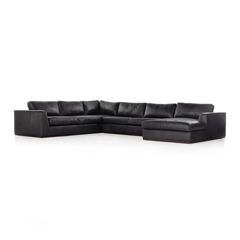 Colt Sectional, Right Hand Facing, Aldred Silver Polyester Blend