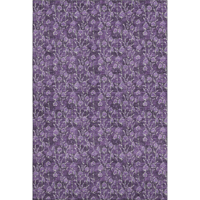 Premium Machine Washable Prisco Purple Rug