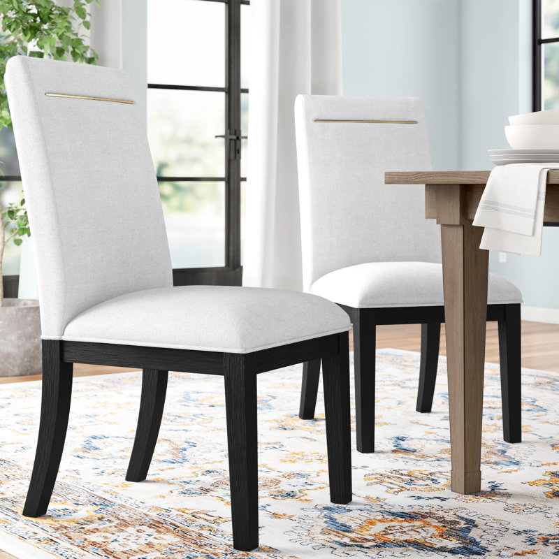 Donny 18'' H Upholstered Acacia Side Chair, White