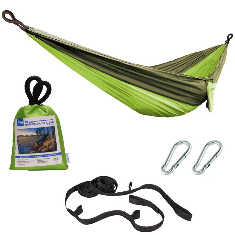 1 Person Camping Hammock, Green/Olive Green