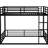 Queen Over Metal Bunk Bed, And Long-Term Use, Noise-Reducing Structure, Low Lower Bunk, Quick Installation With Tools Size Both Beds, Space, Noise Performance, Full Guardrails, Matte Black Look-596672574