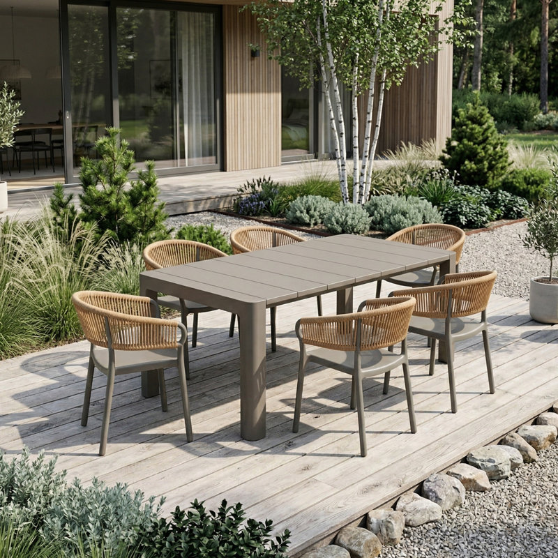 Plastic Patio Dining Set Table,