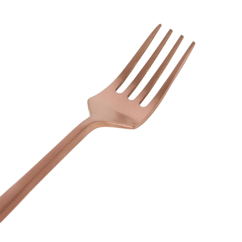 Argon Tableware - Stainless Steel Cake Forks - Set of 8, Copper