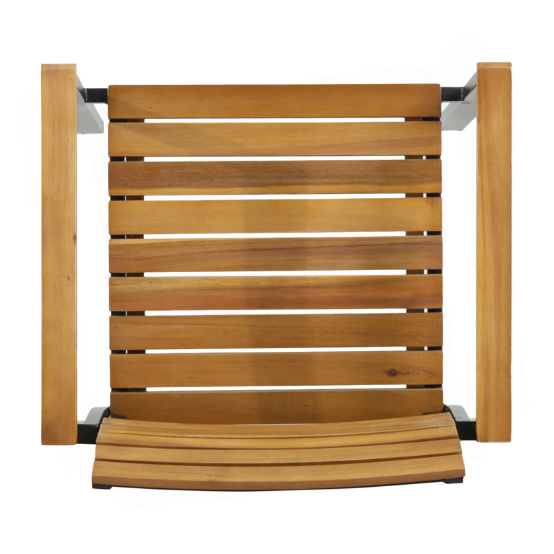 Chaise de patio en bois et métal