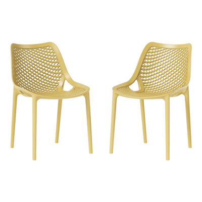 Outdoor Stacking Dining Side Chair (Set Of 2)