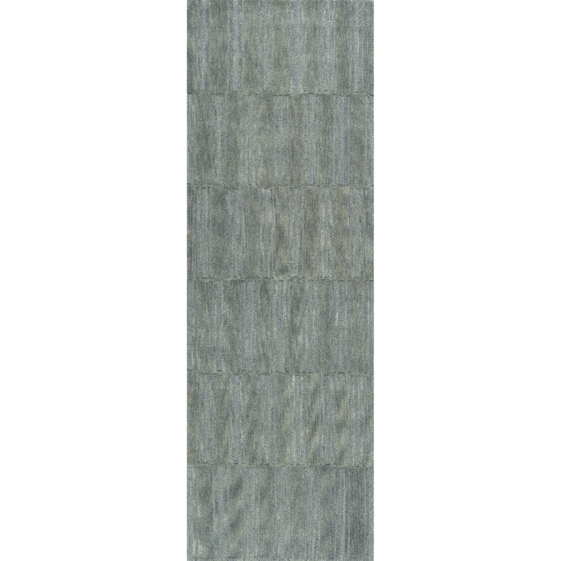  Tapis en laine à carreaux Starke, Tapis de couloir 2 pi 8 po x 8 pi