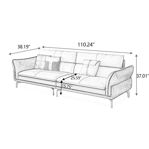 Momenty Zin 110.24'' Leather Sofa | Wayfair