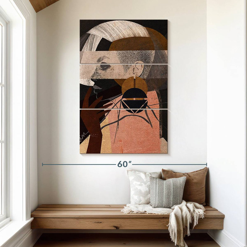Leisha Face Off I, 50" H x 32" W