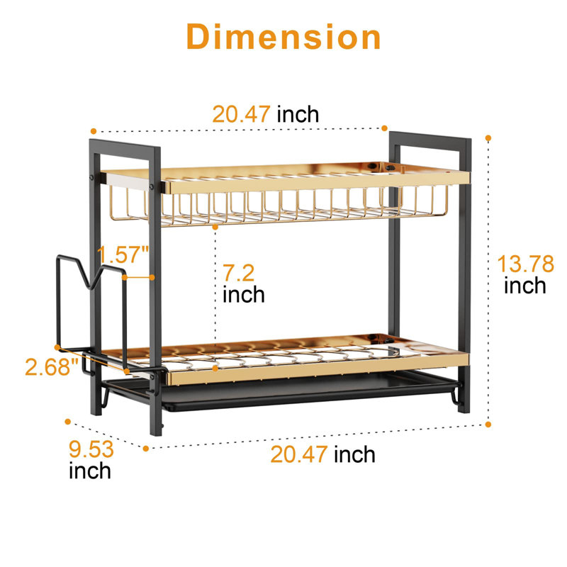 Friedlaender Stainless Steel Two Tier Dish Rack