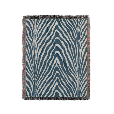 Zoe Animal Print Cotton Blend Blanket Throw