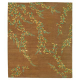Floral Area Rug in Blue/Brown